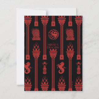 House of the Dragon Crest Pattern Card