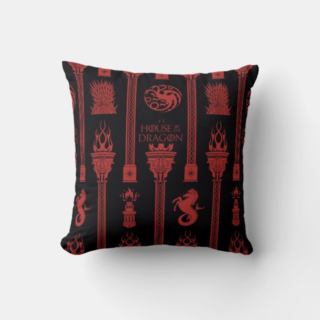 House of the Dragon Crest Pattern Cushion (Front)