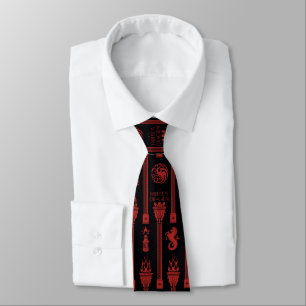 House of the Dragon Crest Pattern Tie