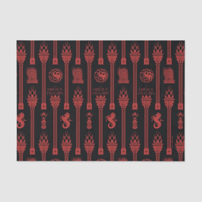 House of the Dragon Crest Pattern Tissue Paper (Front)