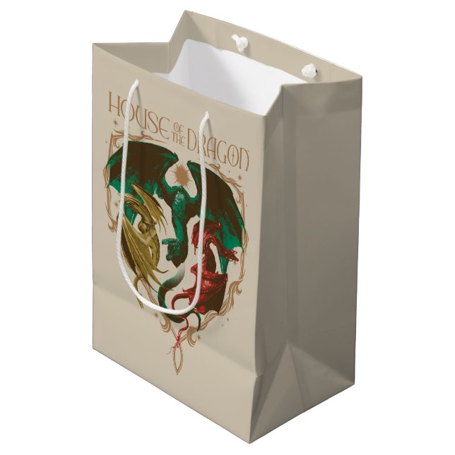 House of the Dragon | Dragon Shield Medium Gift Bag (Front Angled)