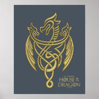 HOUSE OF THE DRAGON | Golden Filigree Dragon Crest