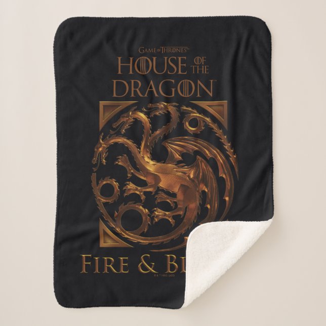 HOUSE OF THE DRAGON | House Targaryen Sigil Sherpa Blanket (Front)