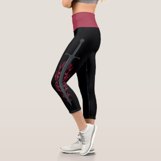 HOUSE OF THE DRAGON | King Viserys Flaming Sword Capri Leggings