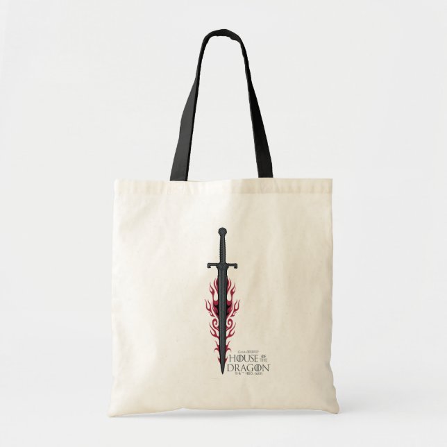 HOUSE OF THE DRAGON | King Viserys Flaming Sword Tote Bag (Front)