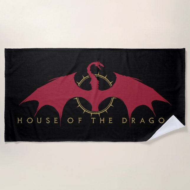 HOUSE OF THE DRAGON | Red Dragon Graphic Beach Towel (Front)
