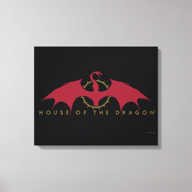HOUSE OF THE DRAGON | Red Dragon Graphic Canvas Print (Front)