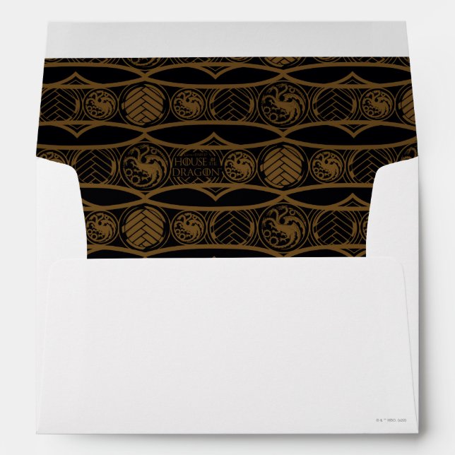HOUSE OF THE DRAGON | Targaryen Stripe Pattern Envelope (Back (Bottom))