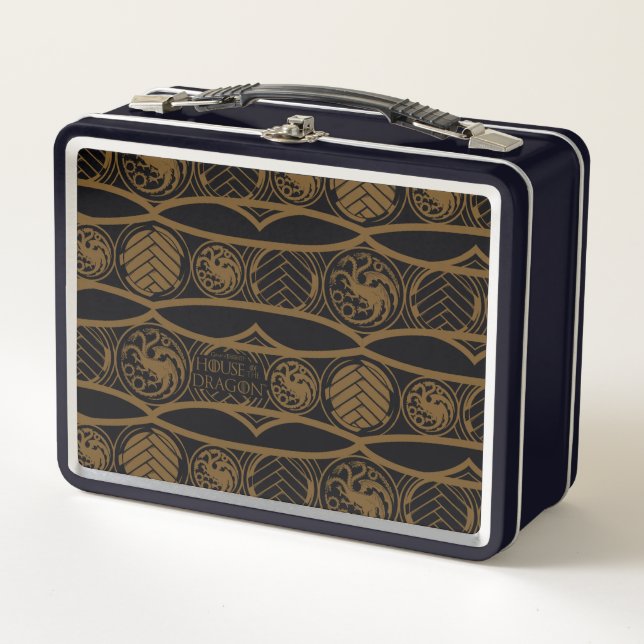 HOUSE OF THE DRAGON | Targaryen Stripe Pattern Metal Lunch Box (Front)