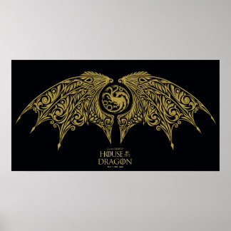 HOUSE OF THE DRAGON | Winged Targaryen Crest Poster