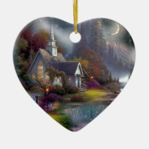 House Of The Lord Church Art Ceramic Tree Decoration