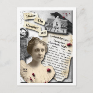 House on Haunted Hill Postcard