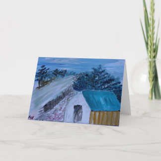 House on the hill holiday card