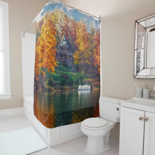 House on the Lake Shower Curtain (In Situ)