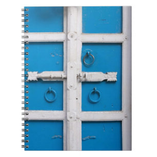 House painted blue, Udaipur, Rajasthan, India Notebook