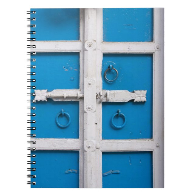 House painted blue, Udaipur, Rajasthan, India Notebook (Front)