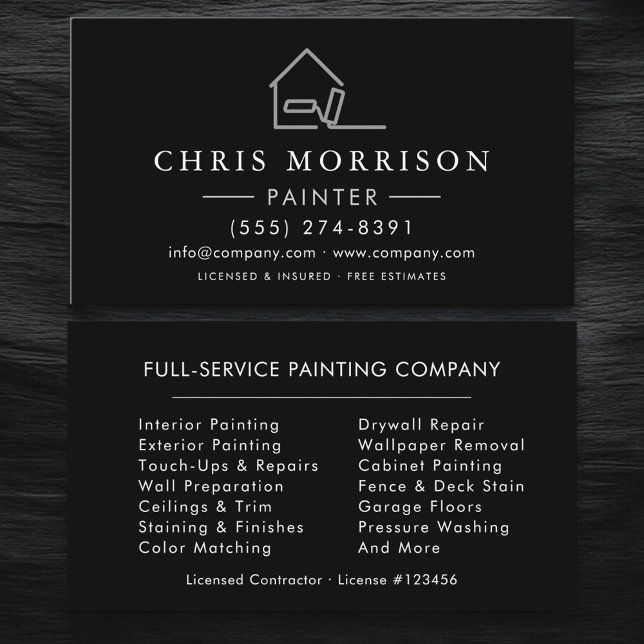 House Painter Contractor  Business Card (Creator Uploaded)