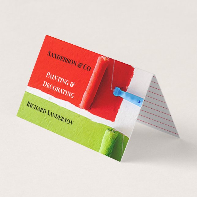House Painter Decorator Paint Roller Professional Business Card (Front)