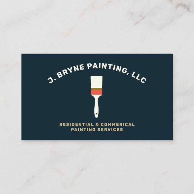 House Painter Paint Brush Business Card (Front)