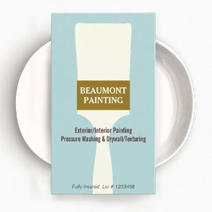 House Painter Paint Brush Logo Business Card