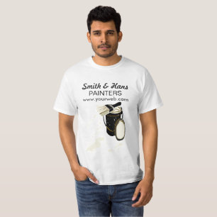 House Painter Paint Splatters White Paint Brush T-Shirt
