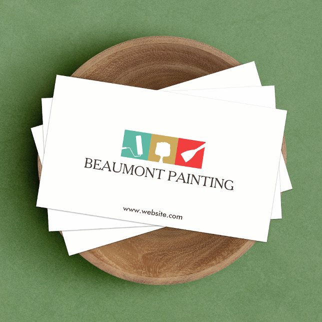House Painter Painting Tools Logo Business Card (Creator Uploaded)