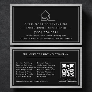 House Painter QR Code Painting Service Business Card