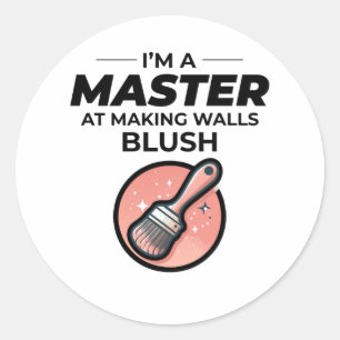 House Painter Wall Painting Interior Decorator Classic Round Sticker