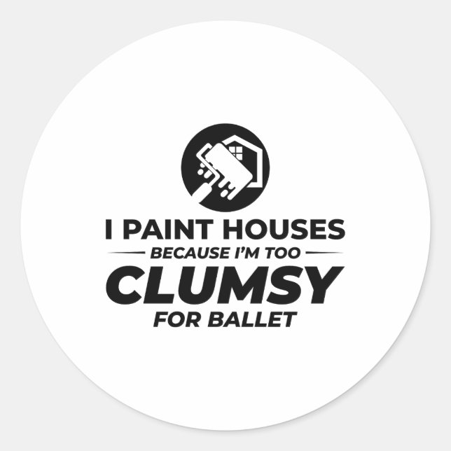 House Painter Wall Painting Interior Decorator Classic Round Sticker (Front)