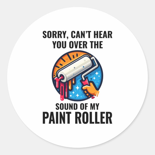 House Painter Wall Painting Interior Decorator Classic Round Sticker (Front)
