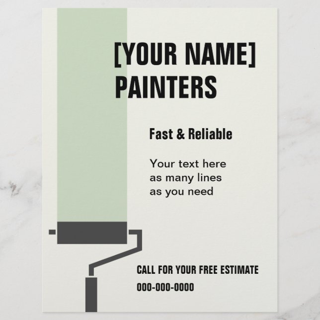 House Painters flyer with custom text (Front)