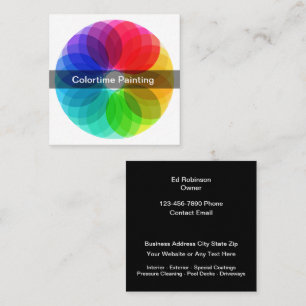 House Painting Colourful Bold Design Square Business Card