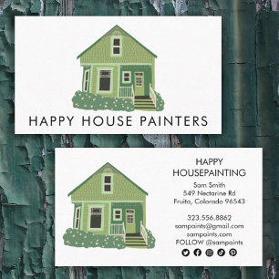 House Painting Handyman Construction Social Icons Business Card