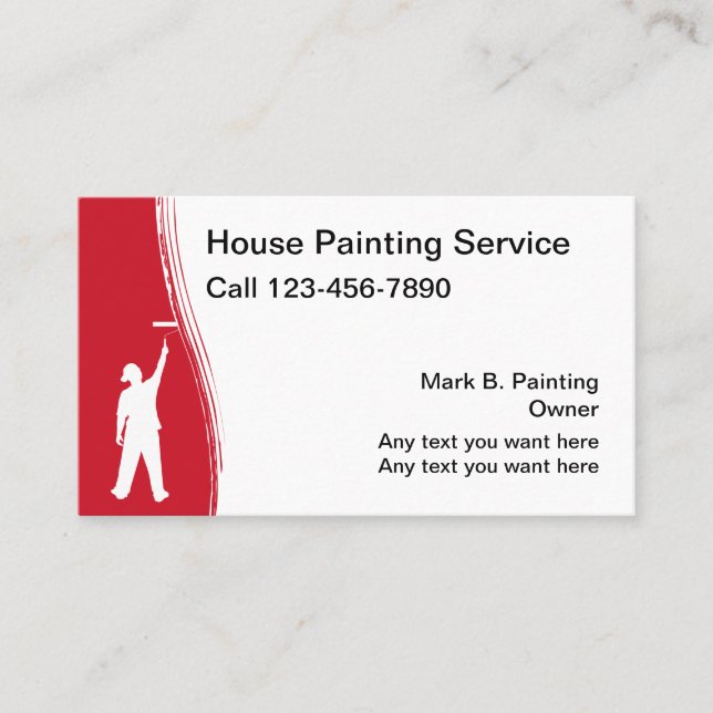 House Painting Modern Business Card Template (Front)