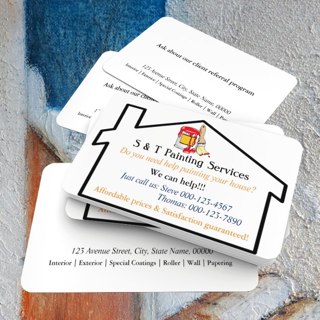 House Painting Services Business Card Template (Creator Uploaded)