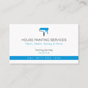 House Painting Services Paint Rollel Business Card