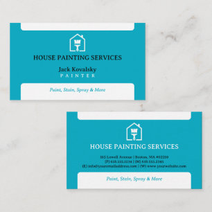House Painting Services   Paint Rollel Business Card