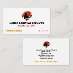 House Painting Services Paint Rollel Business Card