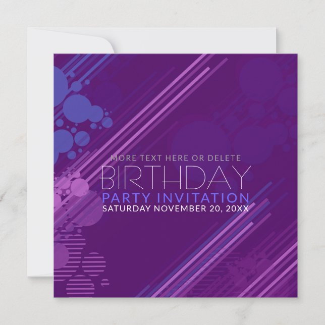 House Party Birthday Invitation (Front)