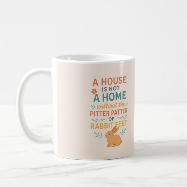 House pitter patter rabbit coffee mug (Left)