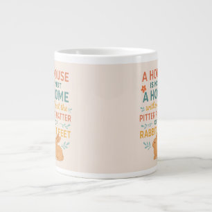 House pitter patter rabbit large coffee mug