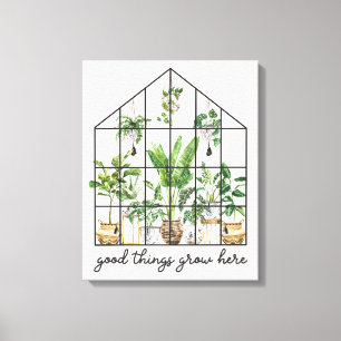 House Plant Good Quote  Canvas Print