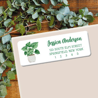 House Plant Return Address Label