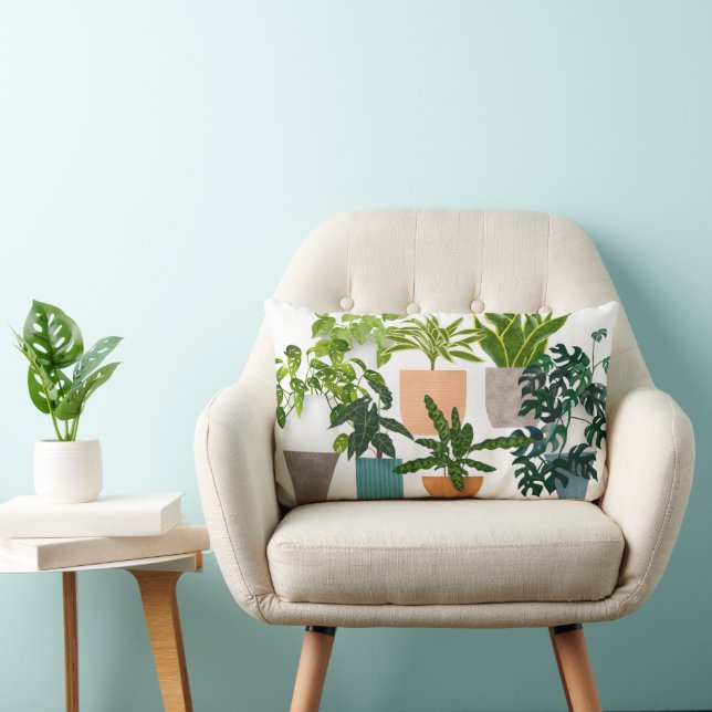House Plants Lumbar Cushion (Chair)