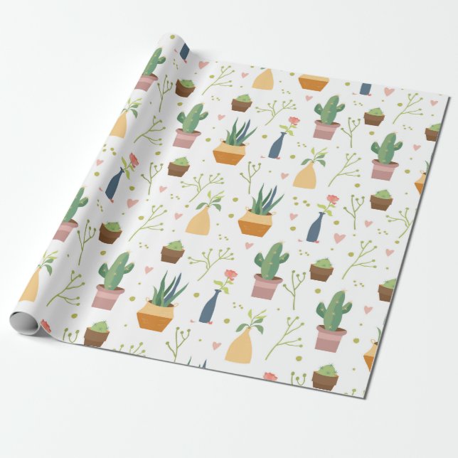 House Plants Wrapping Paper (Unrolled)