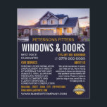 House Portrait, Window & Door Fitter Company Flyer<br><div class="desc">House Portrait,  Window & Door Fitter Company Advertising Flyer by The Business Card Store.</div>