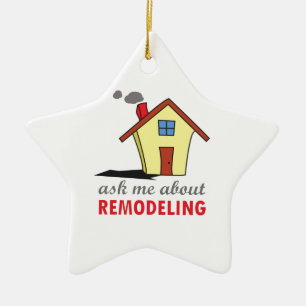 HOUSE REMODELING CERAMIC TREE DECORATION