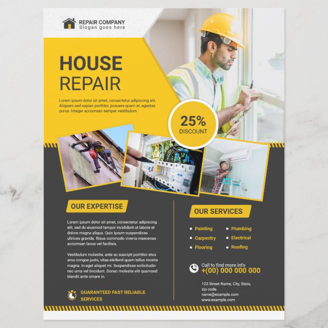 House Repair Service Flyer Template (Front)