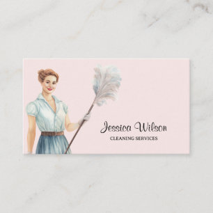 House Residential Cleaning Services Housekeeping Business Card