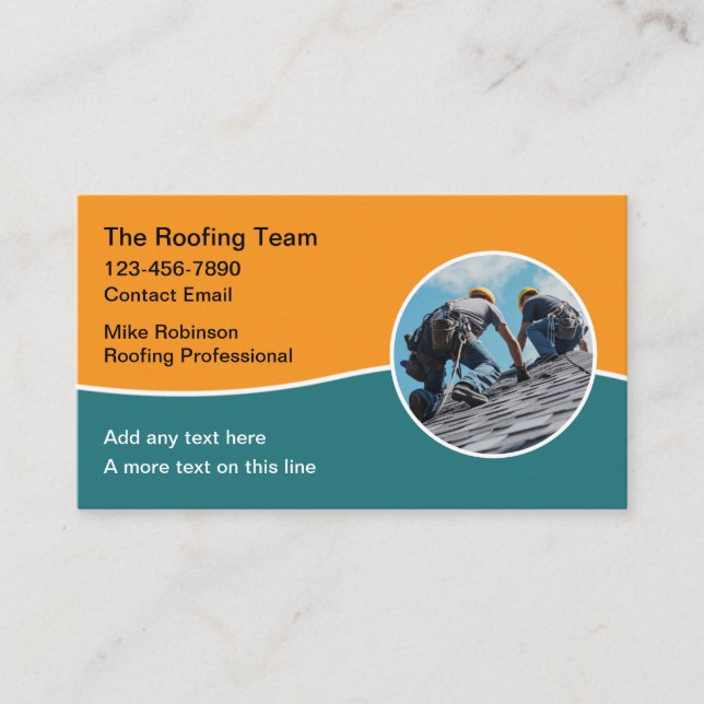 House Roofing Services Modern Business Cards (Front)